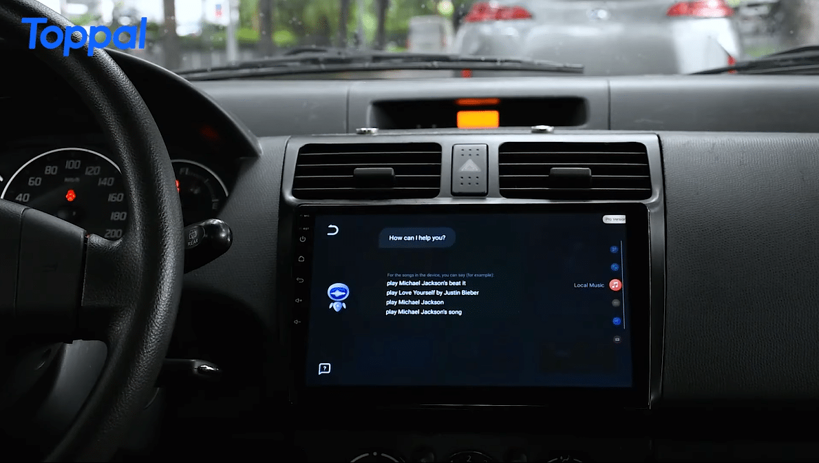 Asîstana Dengî ya AI Toppal ku li ser yekîneya sereke ya otomobîlê ya Androidê dixebite.